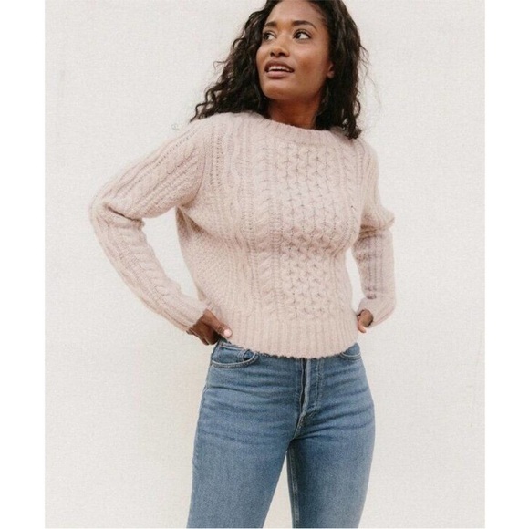Jenni Kayne Cream Cable Knit Sweater - Picture 2 of 12